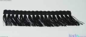 Haarfranse schwarz, selbstklebend , B=40mm, L=25m