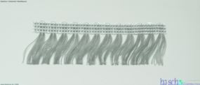 Haarfranse silber, selbstklebend, B=40mm, L=25m